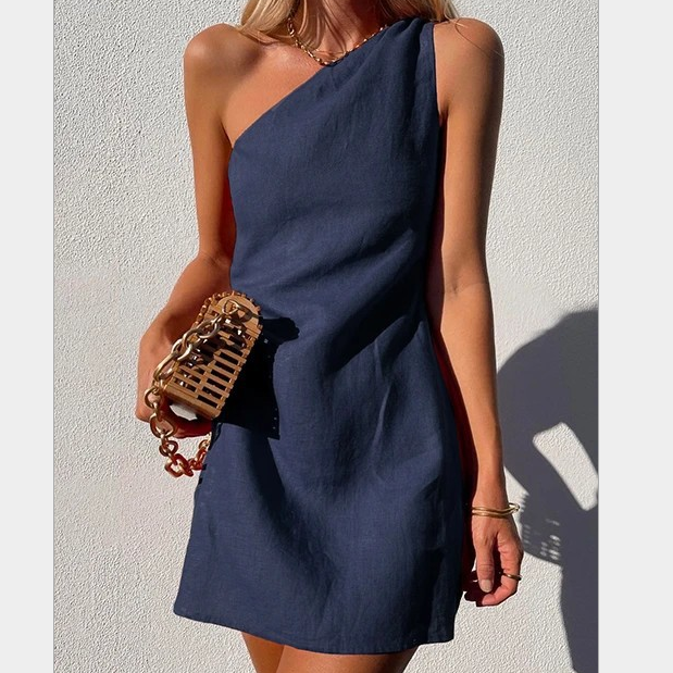 Maudy | Elegante en Comfortabele One-Shoulder Jurk voor Vrouwen