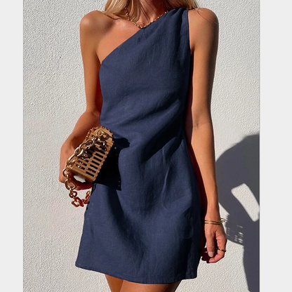 Maudy | Elegante en Comfortabele One-Shoulder Jurk voor Vrouwen