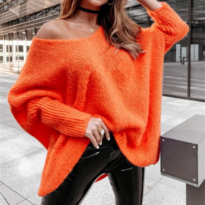 Meryem oversized trui – een stijlvolle en comfortabele must-have met lange mouwen en een flatterende V-hals. Gemaakt van zacht polyester voor ultiem comfort en een moderne, relaxte pasvorm. Perfect voor casual outfits en moeiteloos te combineren met jeans of leggings. Verkrijgbaar in beige, roze, blauw, groen en oranje, in maten S-XL. Bestel nu en geniet van de perfecte mix van stijl en comfort!
