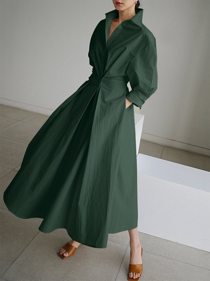 Noma elegante jurk met een vintage ge•nspireerde halslijn, tijdloos design en comfortabele pasvorm. Gemaakt van een luxe katoen-polyester mix voor ultiem draagcomfort en veelzijdige styling. Perfect voor zowel casual als formele gelegenheden. Verkrijgbaar in beige, legergroen en zwart, maten XS-4XL. Voeg moeiteloze elegantie toe aan je garderobe met Noma en straal stijl en verfijning uit. Bestel nu en ervaar de perfecte combinatie van comfort en klasse!