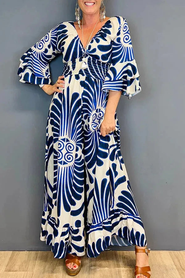 Leticia | jumpsuit met volantmouwen