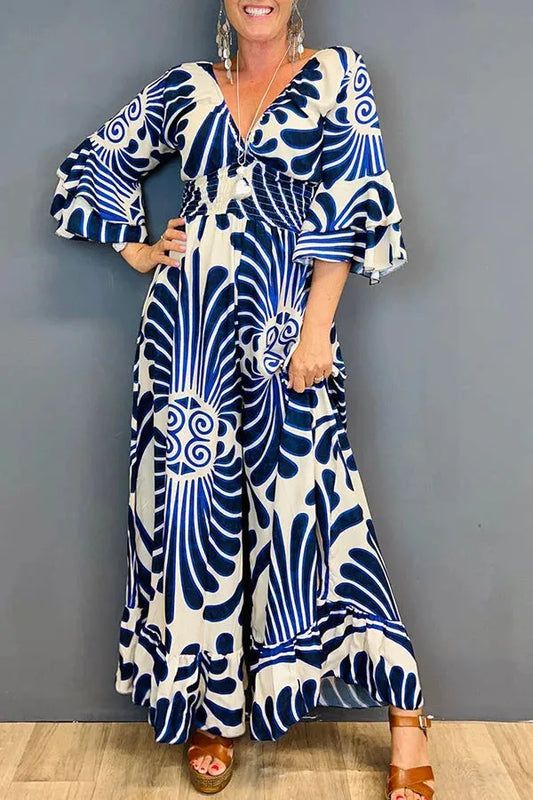 Leticia | jumpsuit met volantmouwen