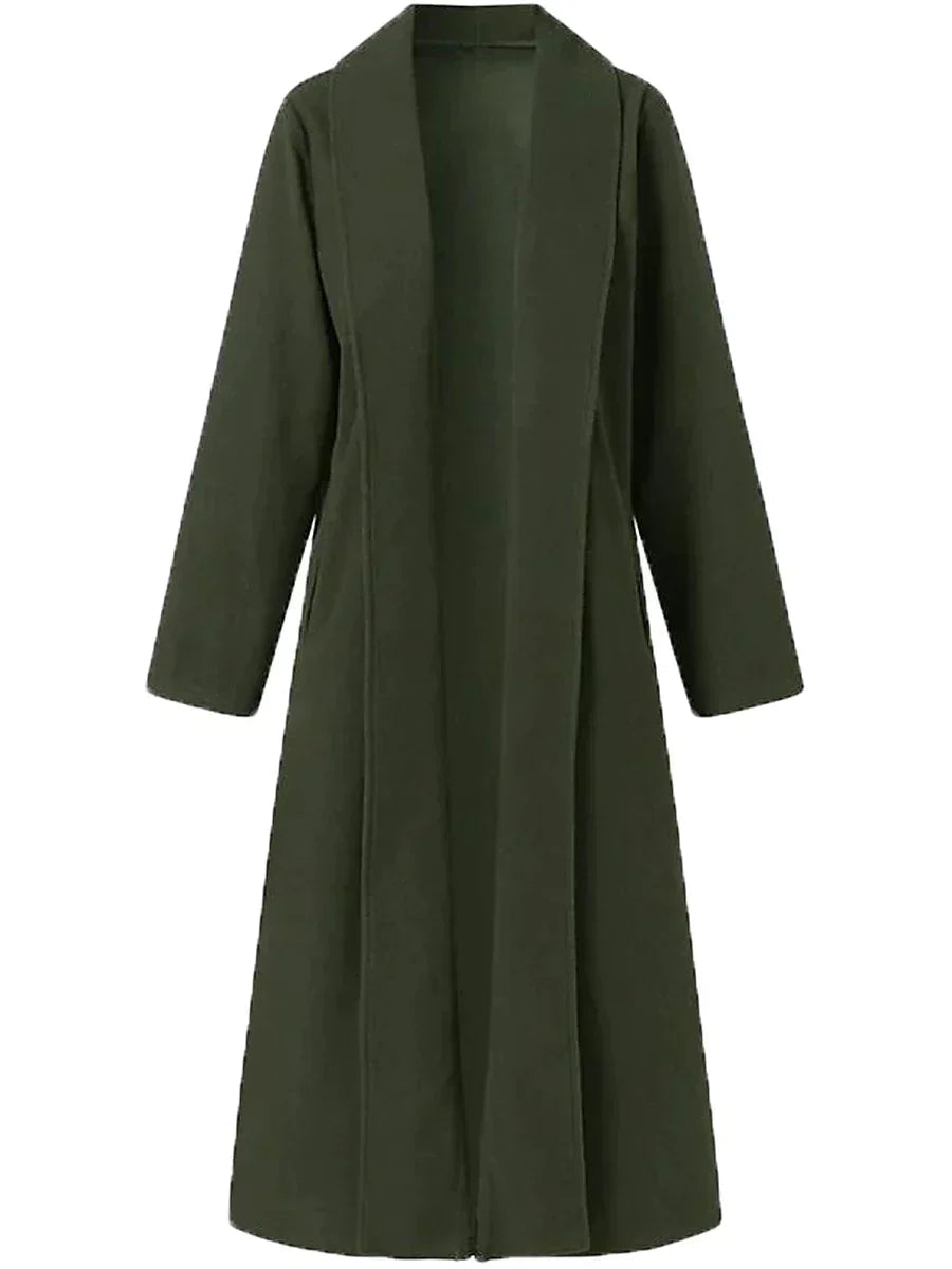 Amira Lange Jas - Elegante en functionele jas voor koelere seizoenen. Combineert een klassiek lang ontwerp met praktische zakken en veelzijdige kleuropties. Gemaakt van hoogwaardig polyester voor ultiem comfort. Verkrijgbaar in zwart en legergroen, maten S-3XL. Perfect voor dagelijks gebruik, kantoor of avondgelegenheden. Upgrade je buitenkleding met de stijlvolle Amira Lange Jas. Bestel nu en ervaar tijdloze elegantie!